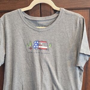 Life Is Good Gray Short Sleeve Tee